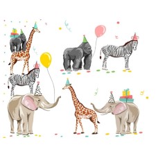 7797704Z Safari animal party imagine comestibila din zahar 29x20cm